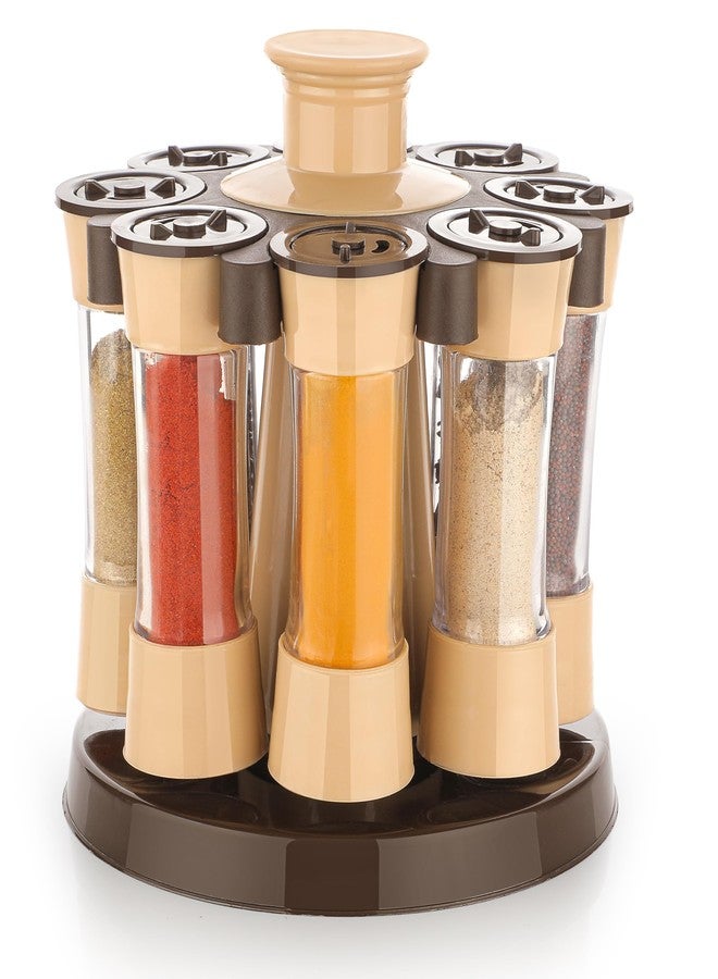 KBS Revolving Spice Rack/Masala Rack Set/Condiment Set/Spice Container 8 in 1 jar bottle Plastic 360 Rotating Multipurpose Kitchen Storage Organizer Accessories - Image 1